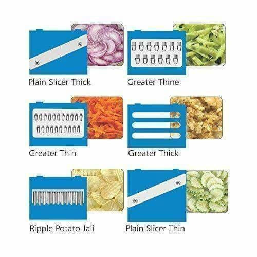 Blue Color - Premium Nicer vegetables and fruits Slicer Chippers and chopper | Grocsy