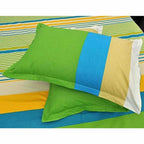 Cotton Double Bedsheet with 2 Pillow Covers - Multicolour | Grocsy