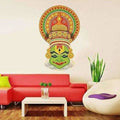 Multi color Traditional Kathakali Dancer Face Wall Sticker | Grocsy