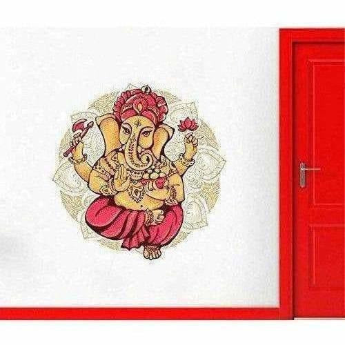 Lord Ganesha Colorful Wall Sticker | Grocsy