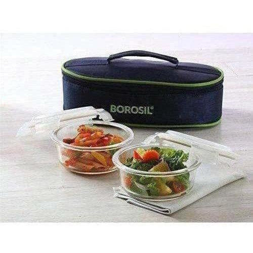 Glass Tiffin Set, 320ml, Set of 2 | Grocsy