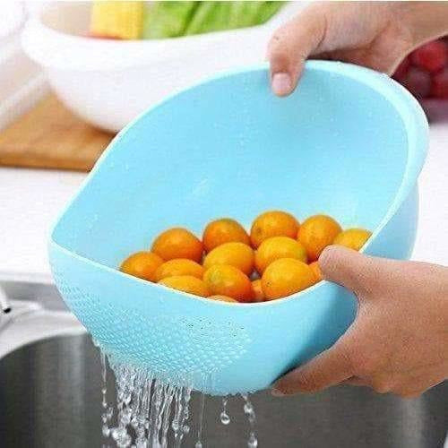Plastic Drain Vegetable Fruit Basket | Grocsy