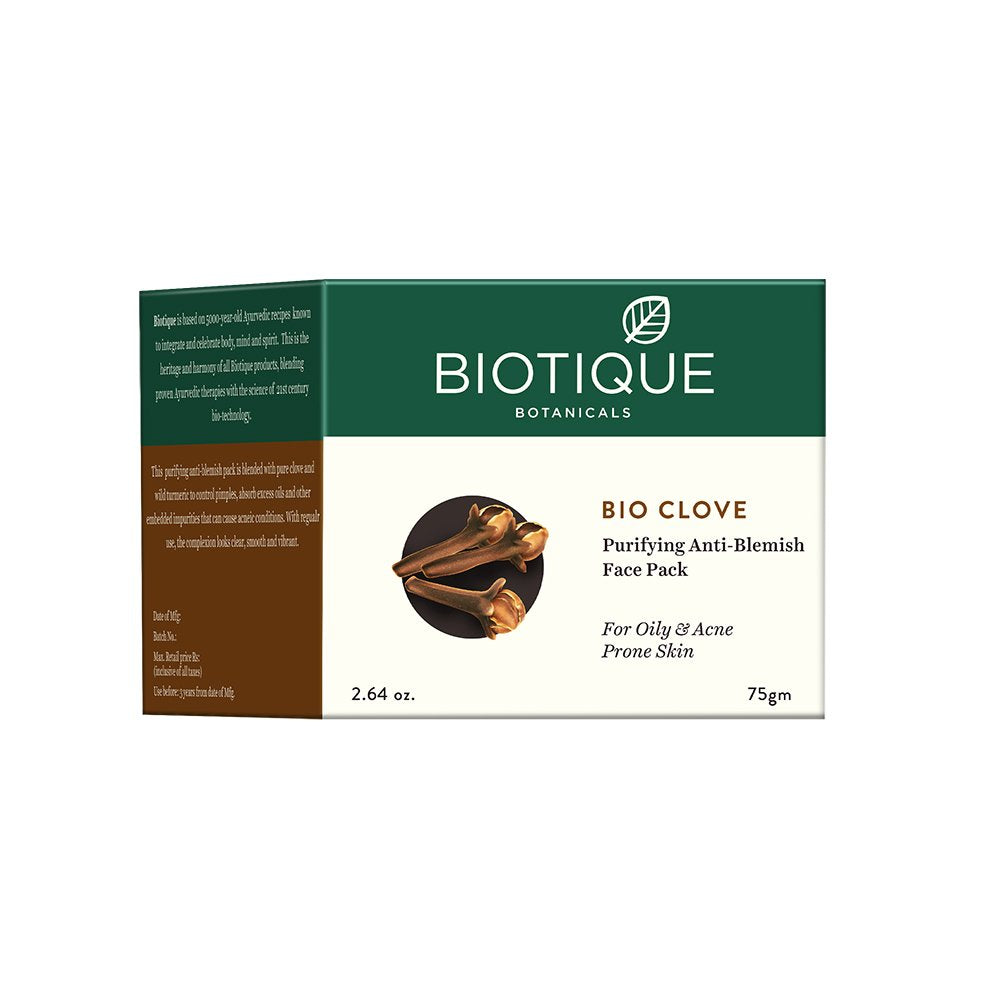 Biotique Bio Clove Purifying Anti Blemish Face Pack | Grocsy