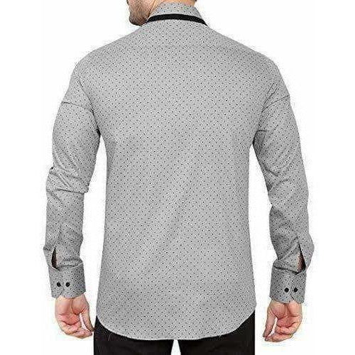 Men's Cotton Casual Polka Printed Shirt | Grocsy