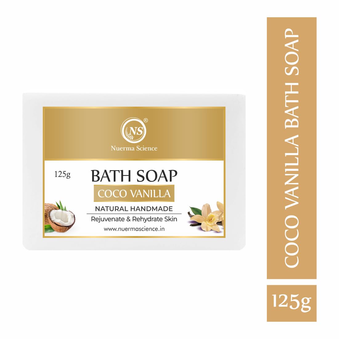 Nuerma Science Coco Vanilla Bath Soap | Rejuvenate & Rehydrates Skin | Grocsy