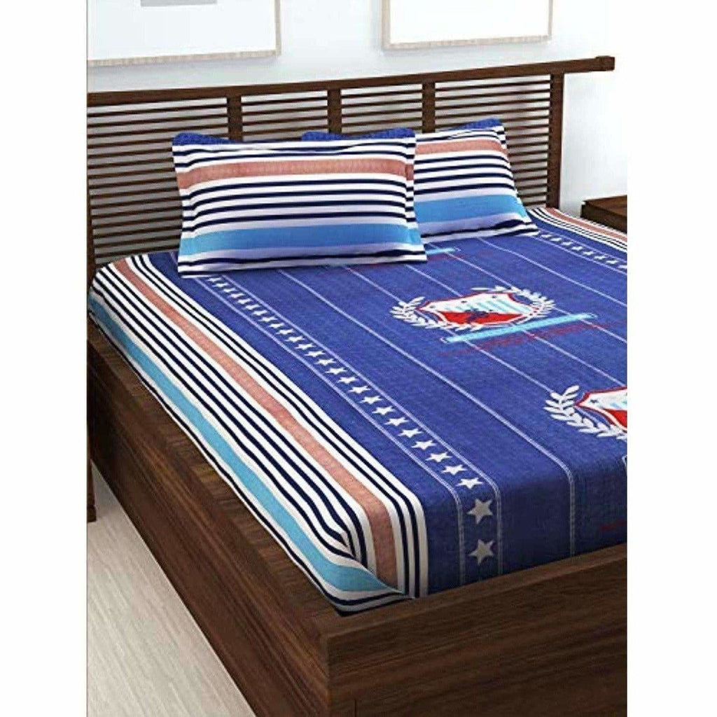 Buy Cotton Double Bedsheet with Pillow Covers | Grocsy