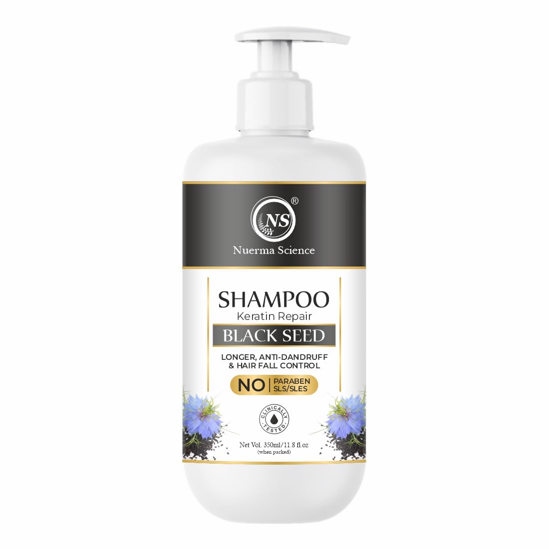Nuerma Science Sulphate Free Keratin Repair Black Seed Shampoo For Keratin Botox and Coloured Hair | Grocsy