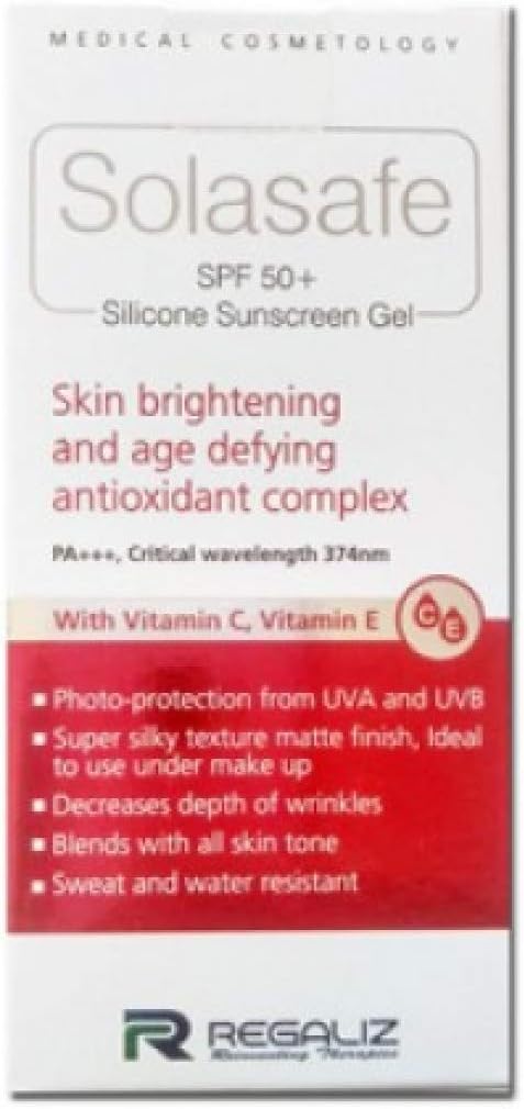 Regaliz Solasafe SPF 50+ Silicone Sunscreen Gel | Grocsy
