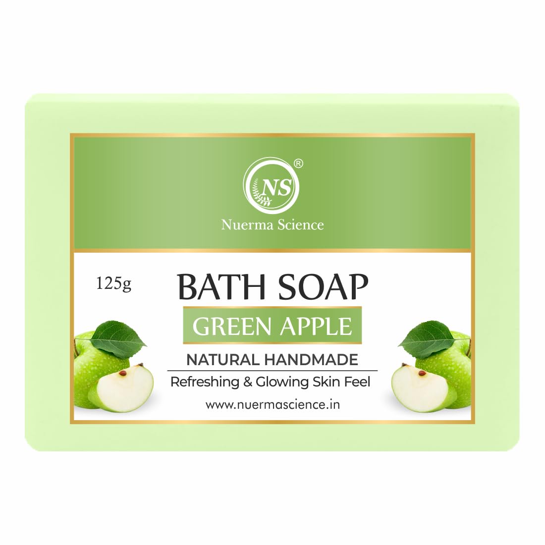 Nuerma Science Green Apple Bath Soap | Refreshes & Revitalizes Skin | Grocsy