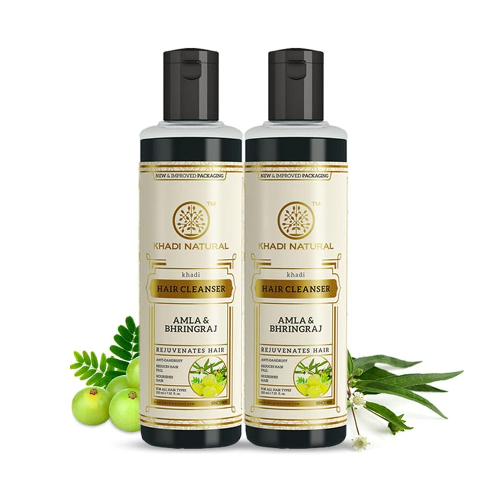 Khadi Natural Ayurvedic Amla and Bhringraj Hair Cleanser/Shampoo | Grocsy