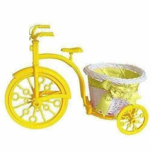 Cycle Shape Plastic Decoration Flower Vase with Peonies Bunch | Grocsy