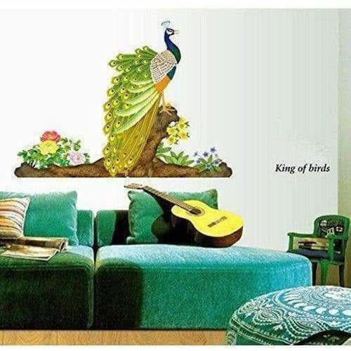 Multicolor - Decals Design Peacock Bird Wall Sticker | Grocsy