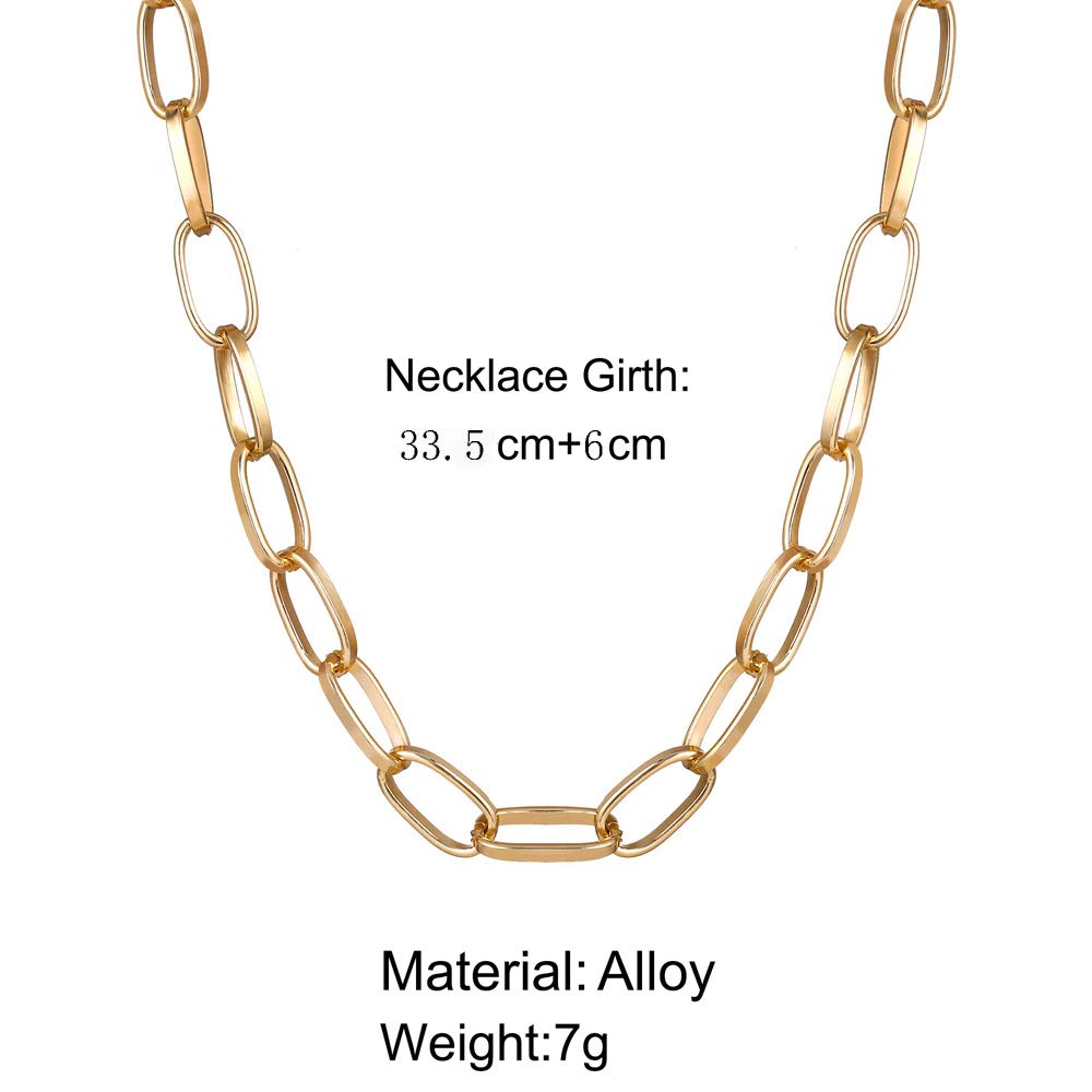 Gold-Toned Alloy Golden Chain Necklace - The Pari | Grocsy