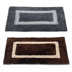 Handicraft Style Eco Series 2 Piece Cotton Blend Door Mat - 16"x24", Grey and Brown | Grocsy