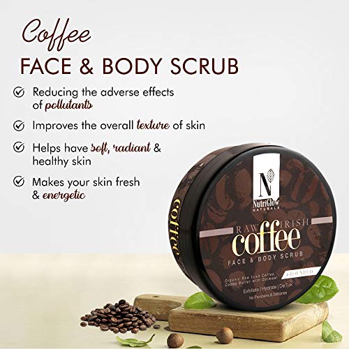 NutriGlow NATURAL'S Raw Irish Coffee Face & Body Scrub | Grocsy
