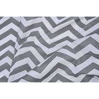 Cotton Double Bedsheet with 2 Pillow Covers - Modern White and Grey | Grocsy
