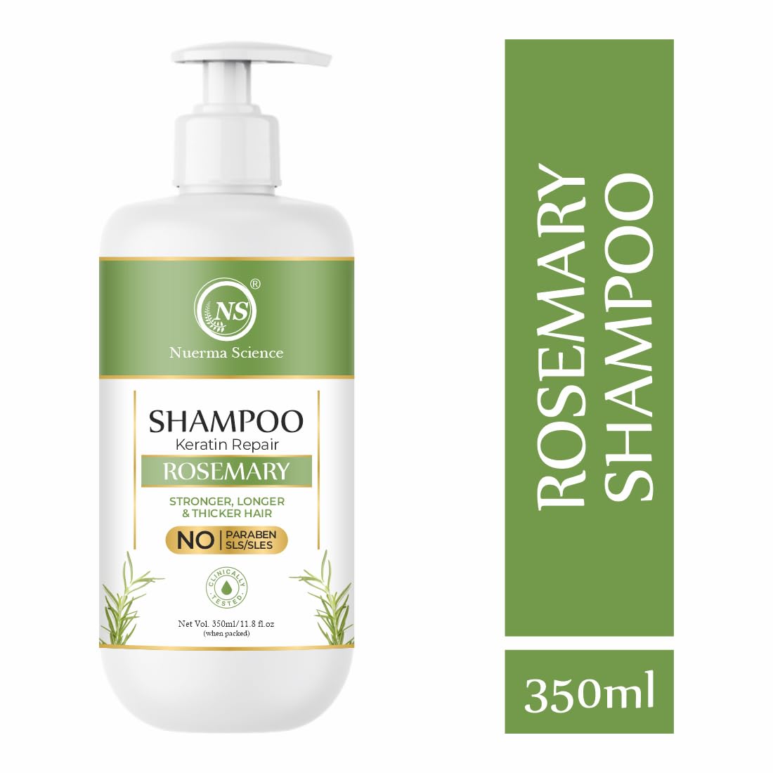 Nuerma Science Keratin Repair Rosemary Shampoo for Damaged, Dry & Frizzy Hair | Grocsy