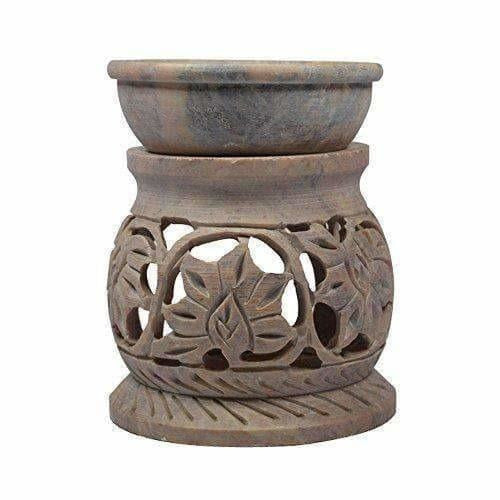 Handcrafted Soapstone Aroma Burner, Oil Diffuses | Grocsy