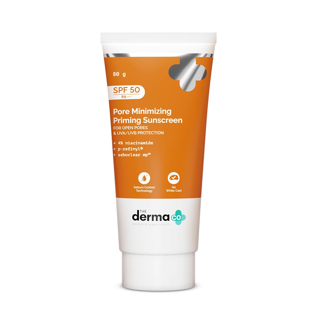The Derma Co Pore Minimizing Priming Sunscreen With SPF 50 | Grocsy