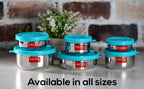 HAZEL Stainless Steel Airtight Storage Container | Leak-Proof Small Lunch Box 150 ml | Grocsy