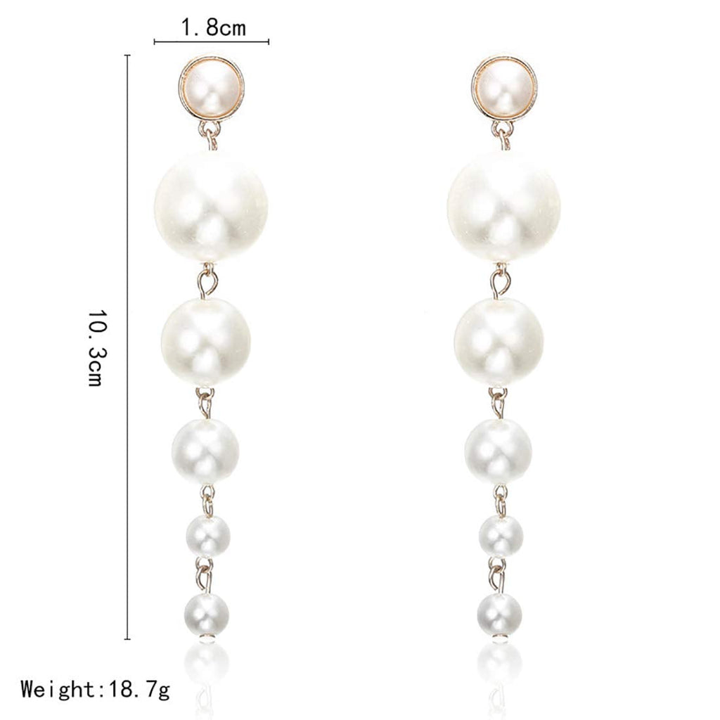 Gold-Polished Alloy Pearl Droplets Earrings - The Pari