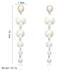 Gold-Polished Alloy Pearl Droplets Earrings - The Pari