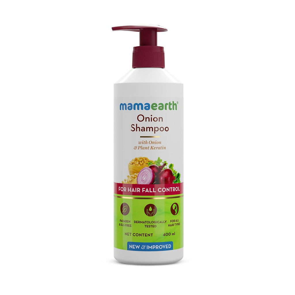 Mamaearth Onion Shampoo with Onion & Plant Keratin For Hair Fall Control | Grocsy