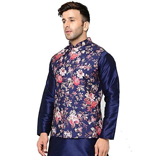ABH Lifestyle Men's Floral Nehru Jacket | Grocsy