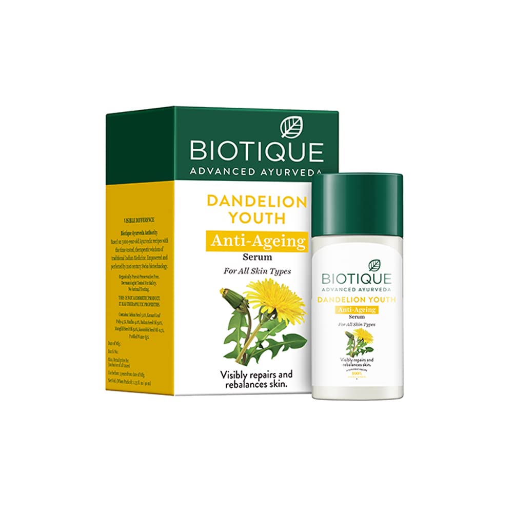 Biotique Dandelion Youth Anti-Ageing Serum | Grocsy