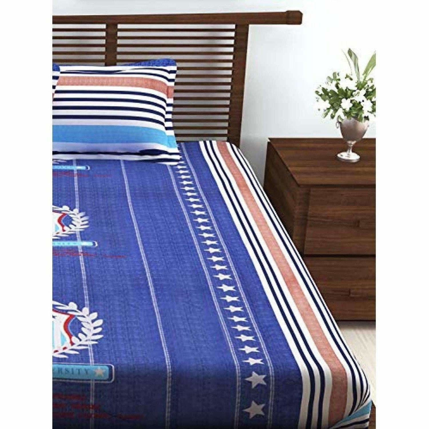 Buy Cotton Double Bedsheet with Pillow Covers | Grocsy