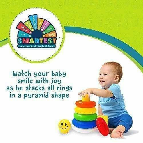 Little's Junior Stack-a -Ring Toy with 5 Rings for Kids - Multicolour | Grocsy