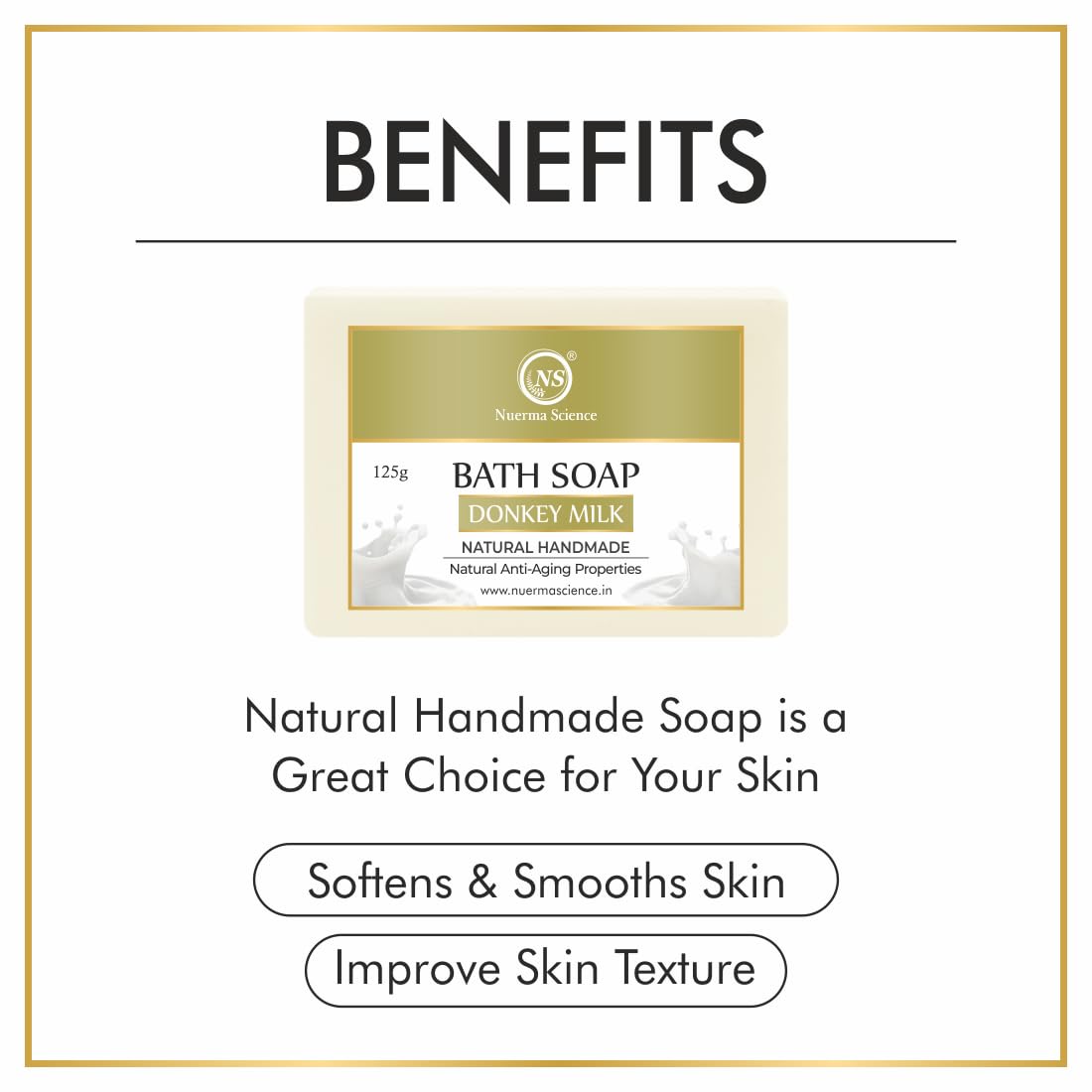 Nuerma Science Donkey Milk Bath Soap | Nourishes & Revitalizes Skin | Grocsy