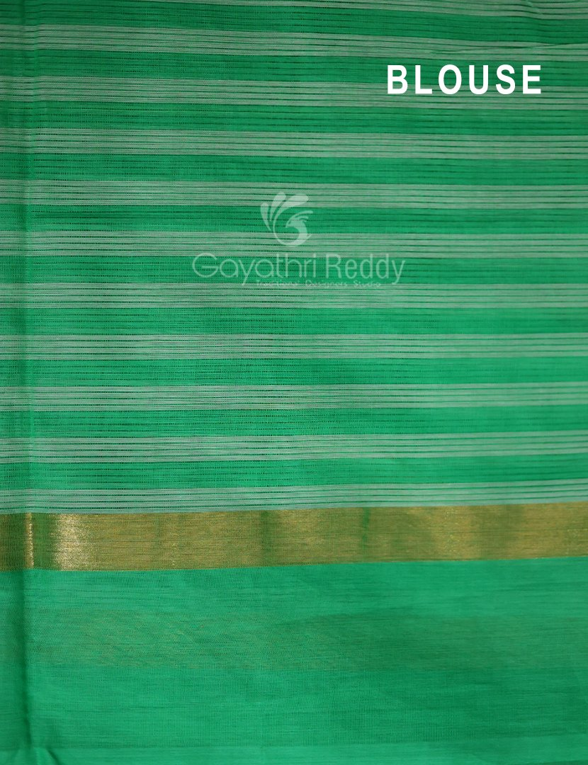 Light Green Colour With Checks Pure Mangalgiri Cotton Saree By Gayathri Reddy Designer Studio | Grocsy