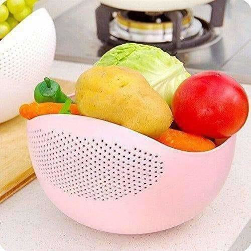 Plastic Drain Vegetable Fruit Basket | Grocsy