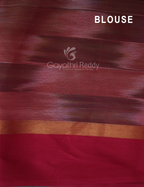 Dual Shades of Mustard And Pink Mangalagiri Ikkat Cotton Saree By Gayathri Reddy Designer Studio | Grocsy