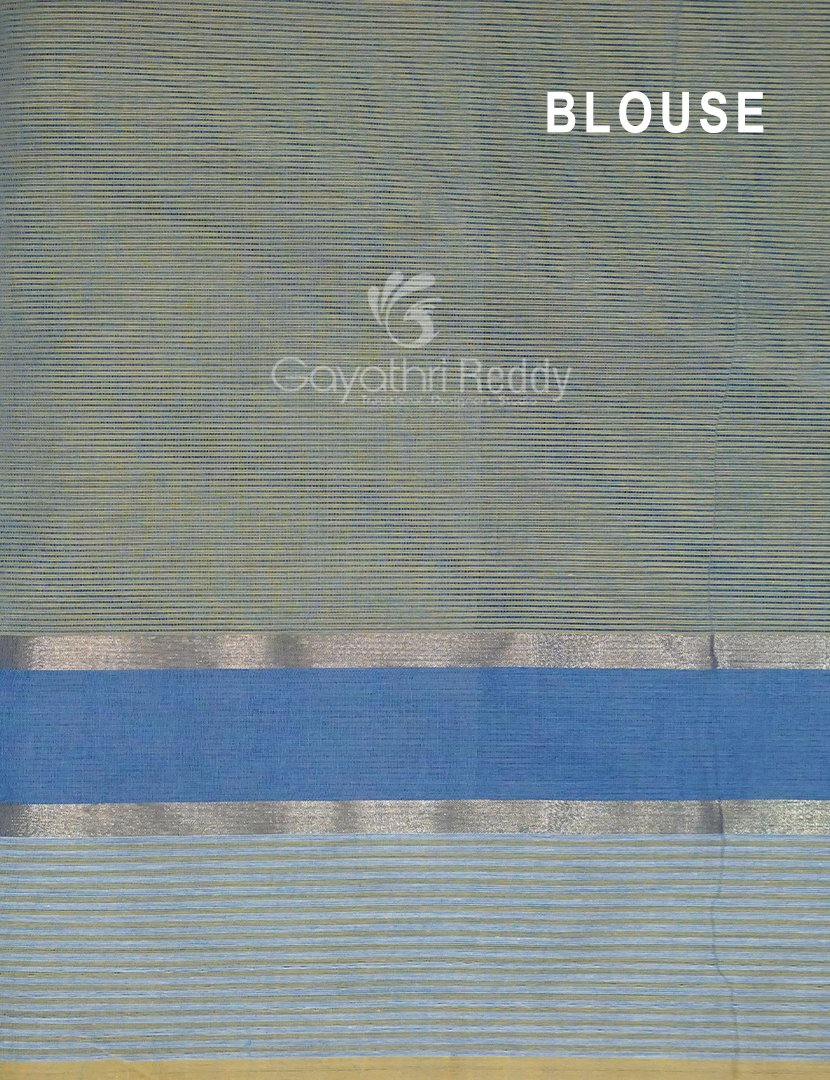 Dual Shades of Yellow With Contrast Blouse Pure Mangalgiri Cotton By Gayathri Reddy Designer Studio | Grocsy