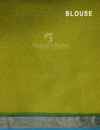 Shades of Peacock Blue With Block Design Pure Kota Cotton Saree By Gayathri Reddy Designer Studio | Grocsy