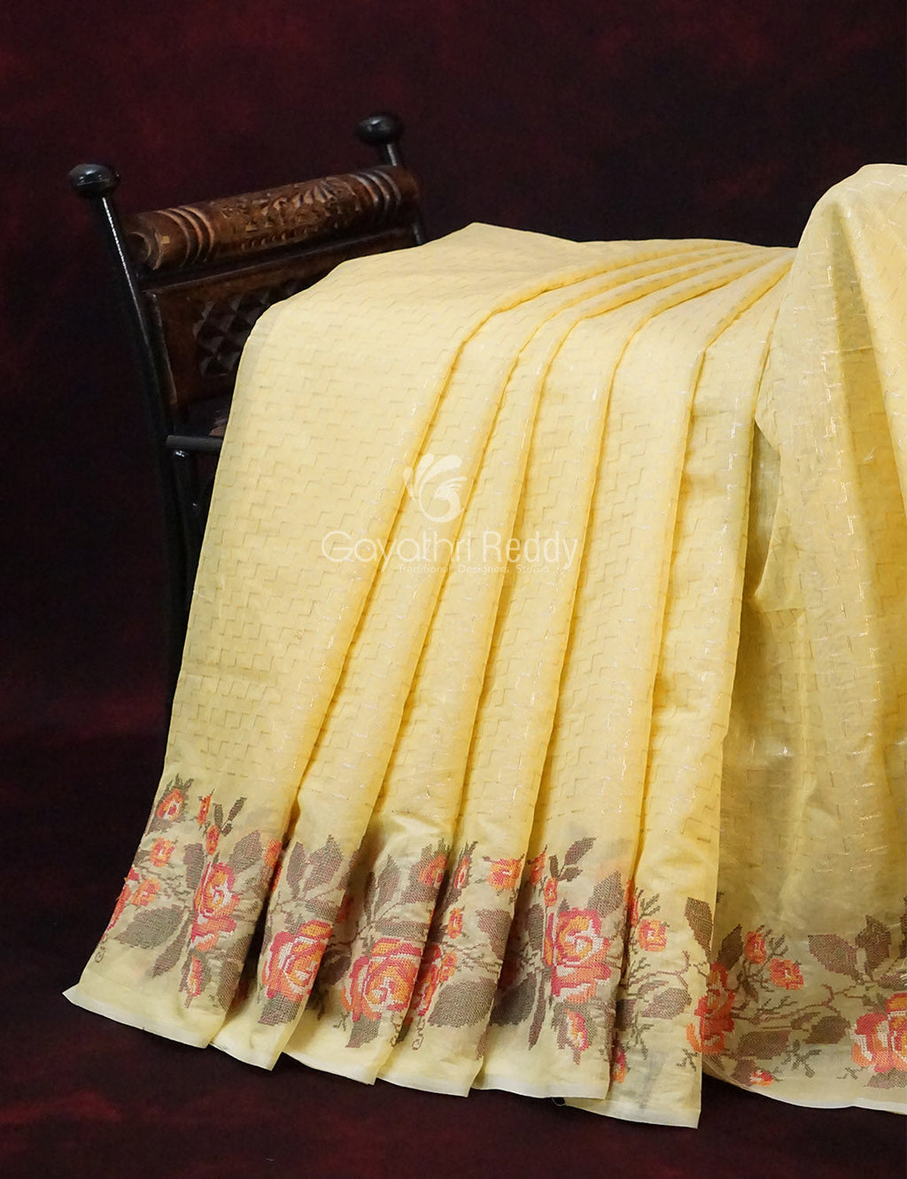 Shades of Sky Blue Chanderi Saree for Regular/Office Wear By Gayathri Reddy Designer Studio | Grocsy