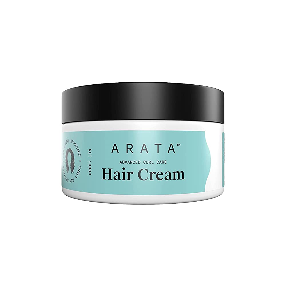 Arata Curly Hair Cream For Curl Definition With Abyssinian Seed Oil & Shea Butter | Grocsy