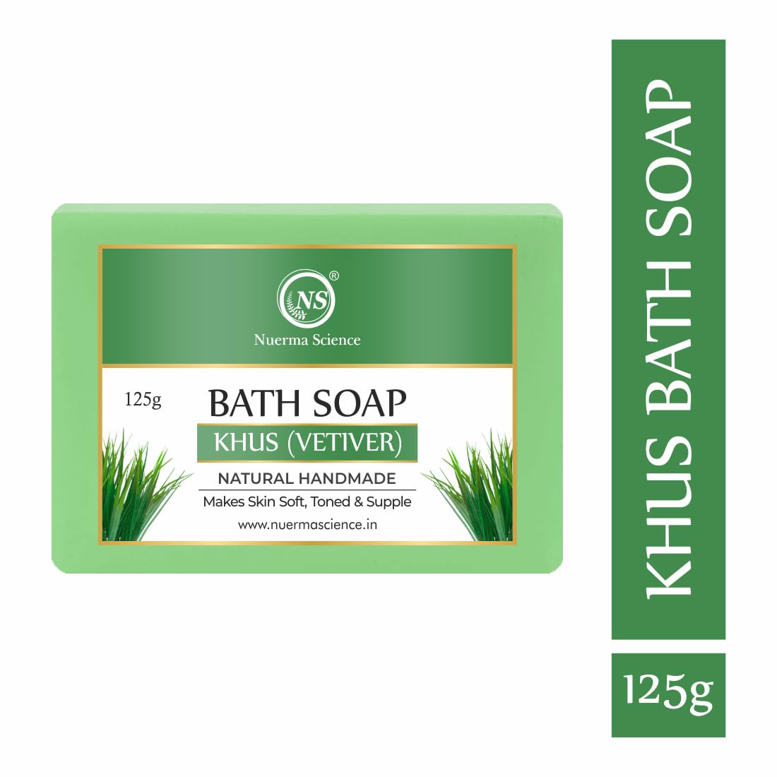 Nuerma Science Khus Vetiver Bath Soap | Makes skin soft, toned & supple | Grocsy