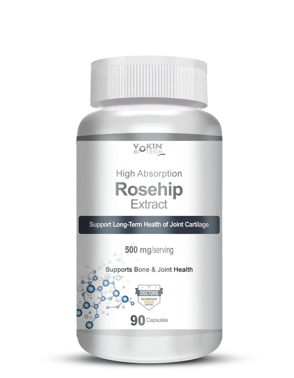 Vokin Biotech Rosehip Extract, Support Bone & Joint Health, Capsules (500mg) | Grocsy