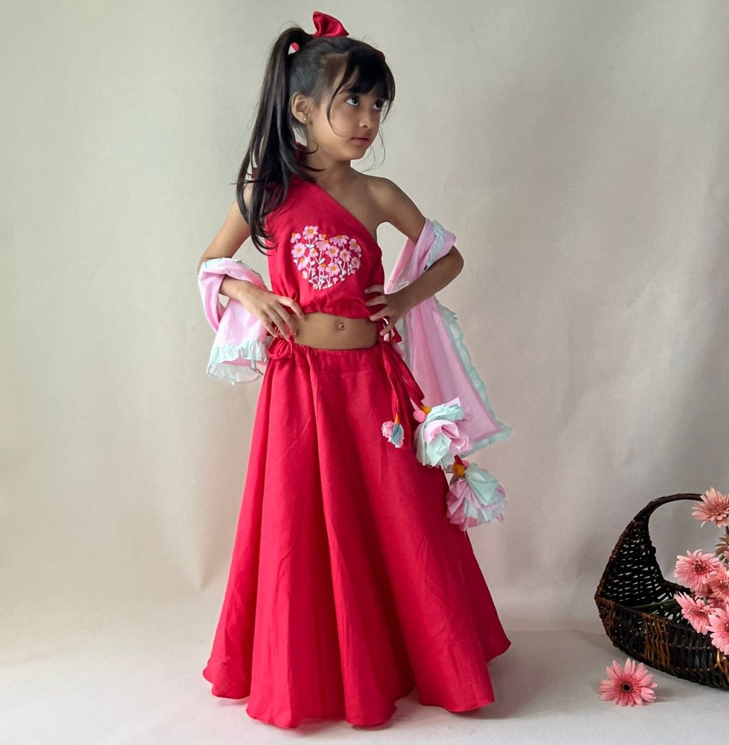 ArthLife Raspberry Pink Lehnga Set | Grocsy