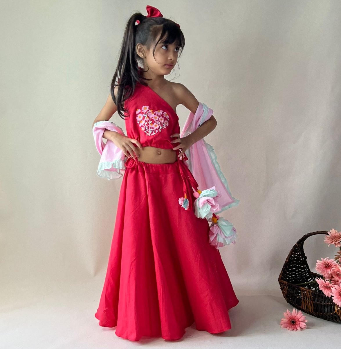 ArthLife Raspberry Pink Lehnga Set | Grocsy