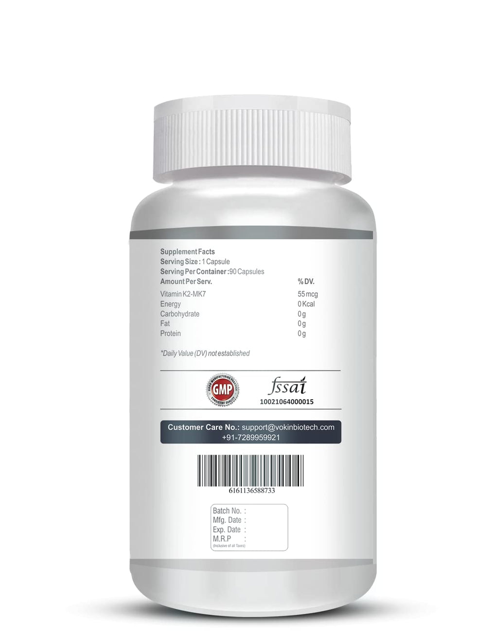 Vokin Biotech Vitamin K2 MK-7- Support Bone & Heart Health - 55mc Capsules | Grocsy