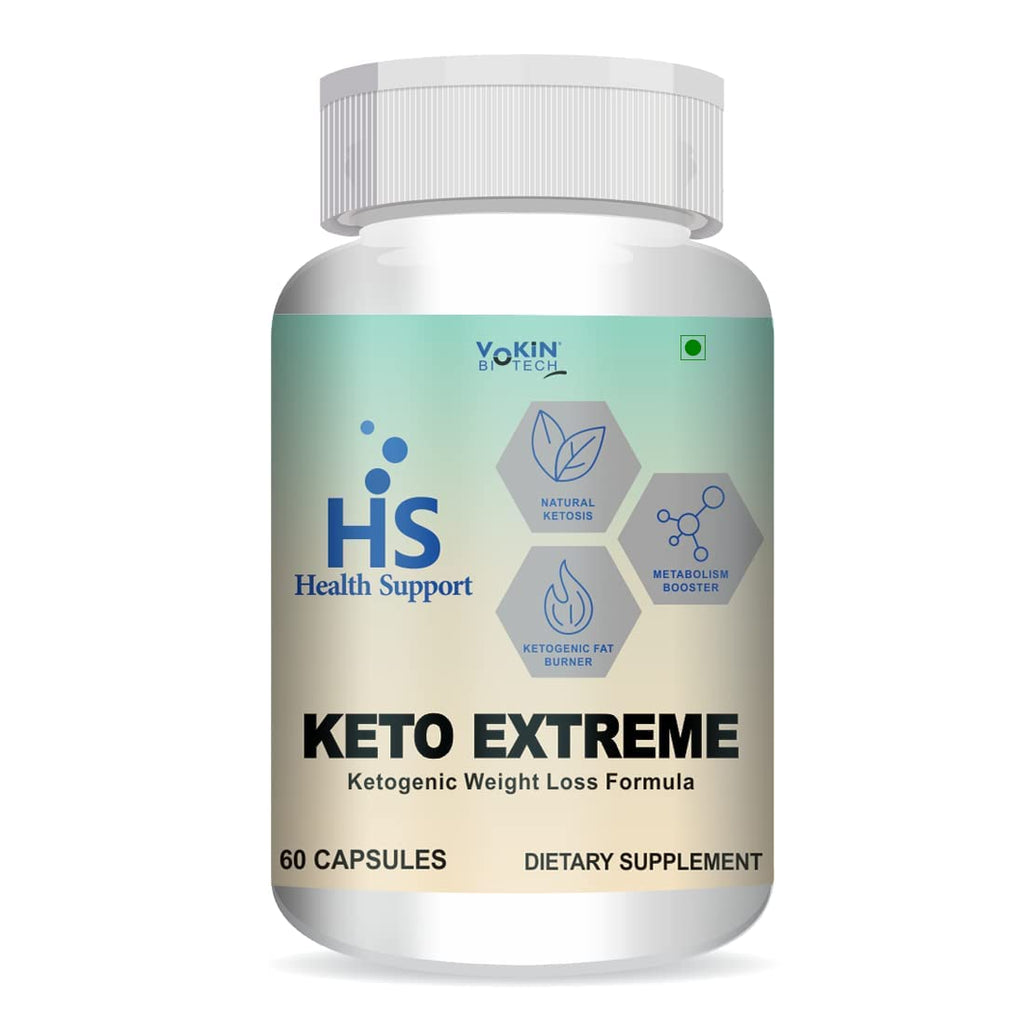 Vokin Biotech Keto Extreme Ketogenic Weight Loss Formula with Garcinia Cambogia Extract Fat Burner | Metabolism Booster | Grocsy