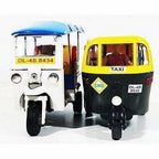 Indian Iconic Tuktuk-CNG Auto Rickshaw Toy (Blue & Green)- Pack Of 2 | Grocsy