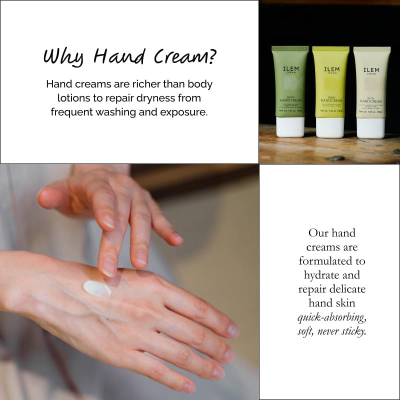 ILEM JAPAN Rich Hand Cream For Men & Women | Grocsy