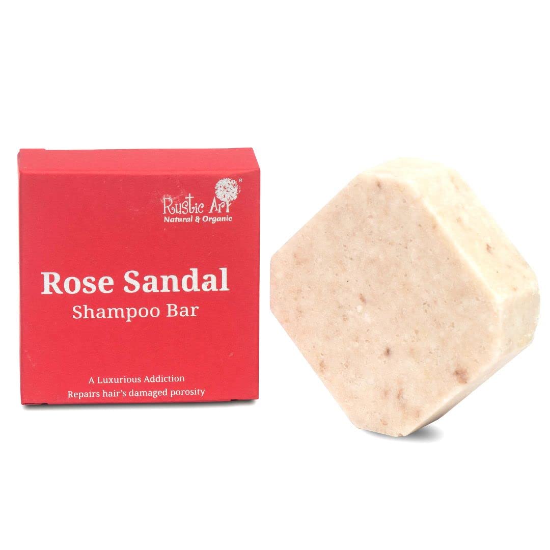 Rustic Art Rose Sandal Hair Cleansing Bar | Grocsy