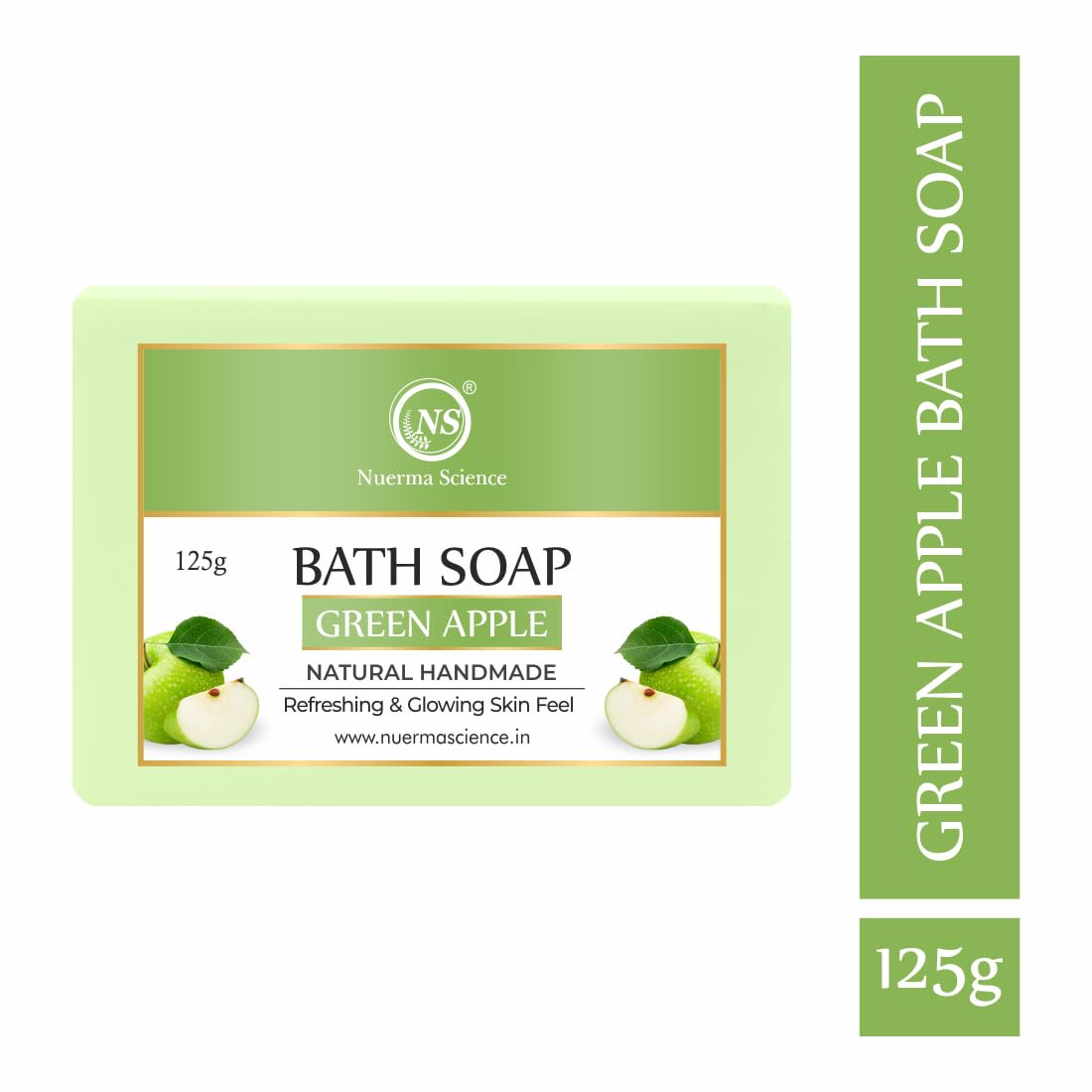 Nuerma Science Green Apple Bath Soap | Refreshes & Revitalizes Skin | Grocsy