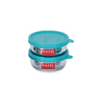 HAZEL Stainless Steel Airtight Containers for Kitchen Storage | Set of 2-150ML Each | Grocsy